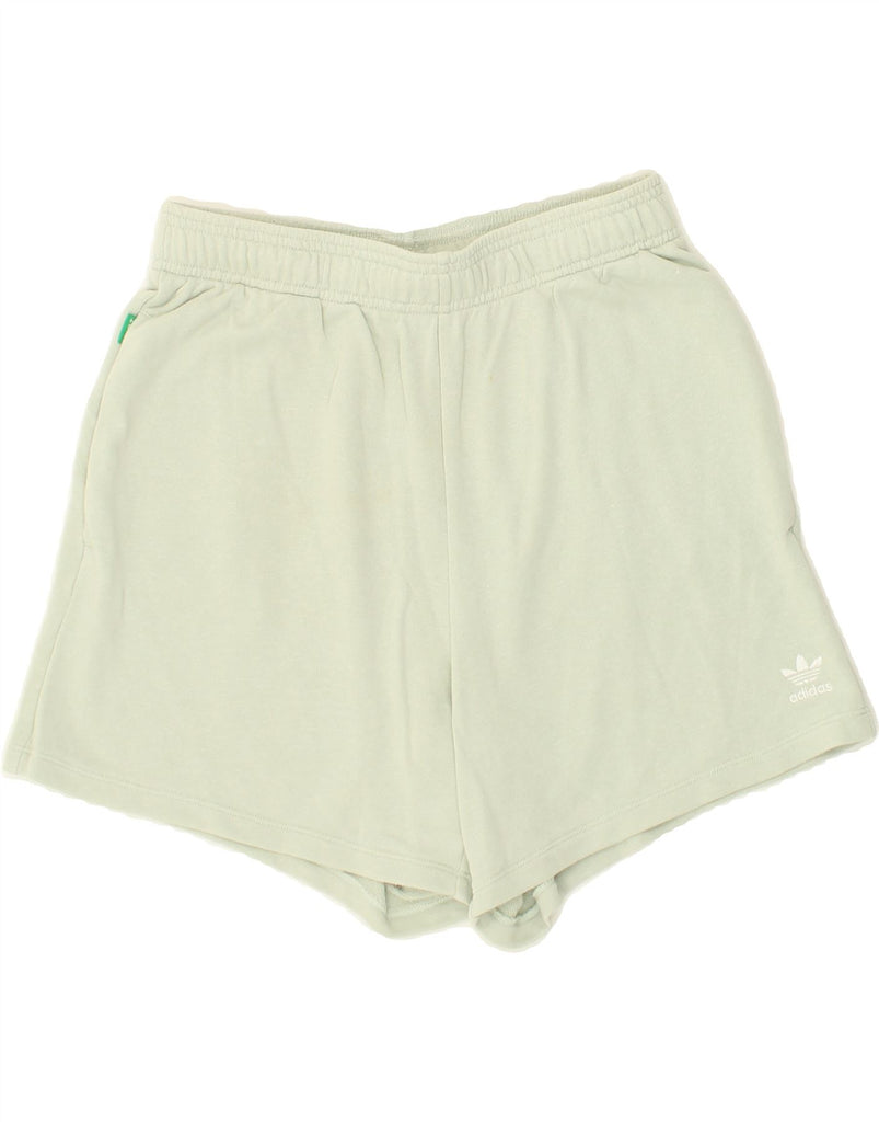 ADIDAS Womens Sport Shorts UK 12/14 Medium Green Cotton | Vintage Adidas | Thrift | Second-Hand Adidas | Used Clothing | Messina Hembry 