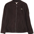 LACOSTE Mens Tracksuit Top Jacket Size 3 Small Black Cotton