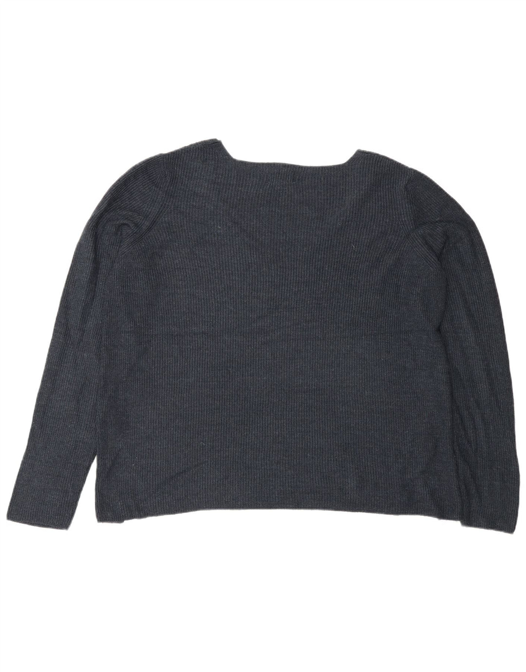 Fat Face Womens Oversized V-Neck Jumper Sweater UK 12 Medium Navy Blue