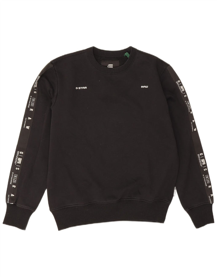 G-Star Mens Graphic Sweatshirt Jumper Medium Black Cotton