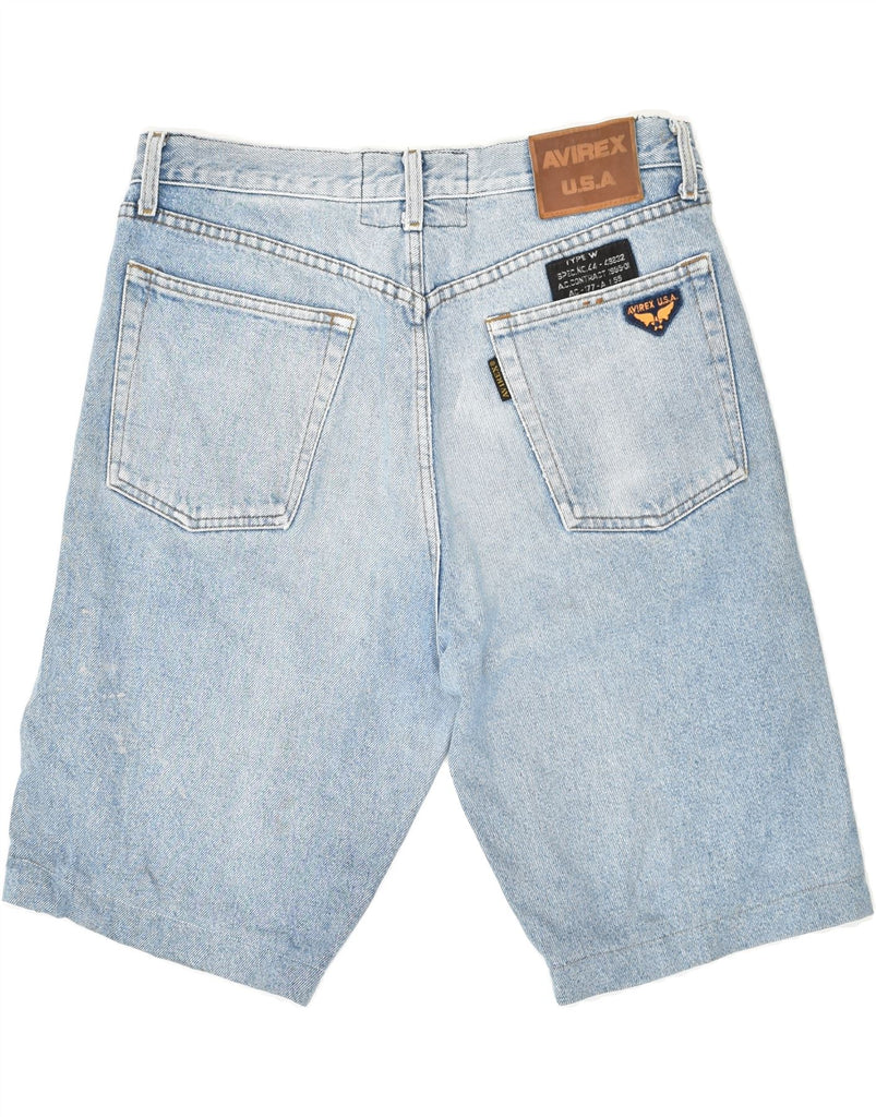 AVIREX Mens Denim Shorts W34 Large Blue Cotton | Vintage Avirex | Thrift | Second-Hand Avirex | Used Clothing | Messina Hembry 