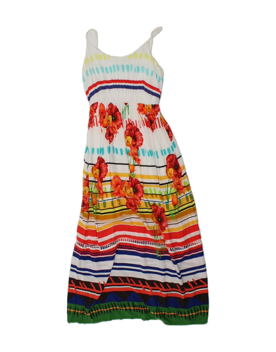 DESIGUAL Womens Sundress EU 38 Medium Multicoloured Floral Viscose Vintage Desigual and Second-Hand Desigual from Messina Hembry 