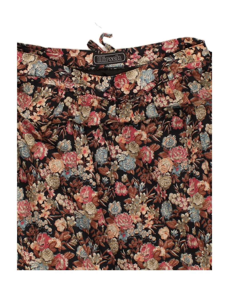 HIRSCH Womens A-Line Skirt W29 Medium  Brown Floral Cotton | Vintage Hirsch | Thrift | Second-Hand Hirsch | Used Clothing | Messina Hembry 