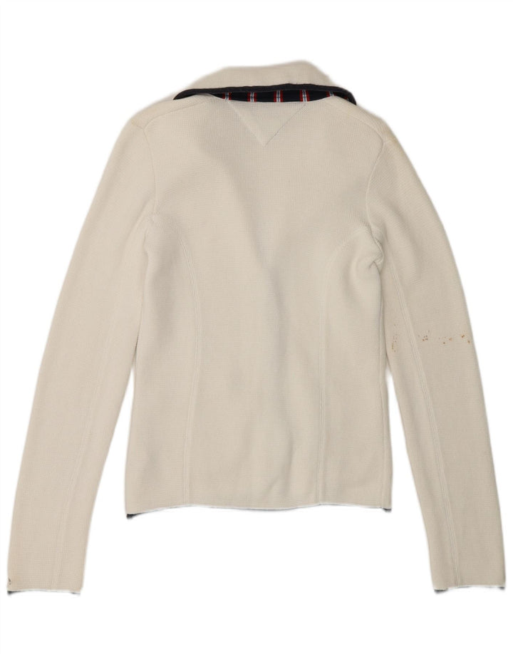 Tommy Hilfiger Womens 3 Button Blazer Jacket UK 8 Small White
