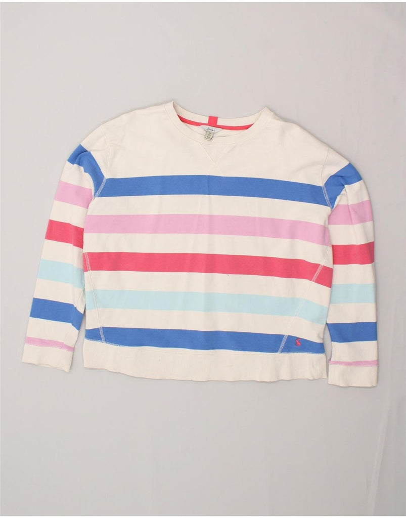 JOULES Womens Sweatshirt Jumper UK 16 Large  Multicoloured Striped Cotton | Vintage Joules | Thrift | Second-Hand Joules | Used Clothing | Messina Hembry 