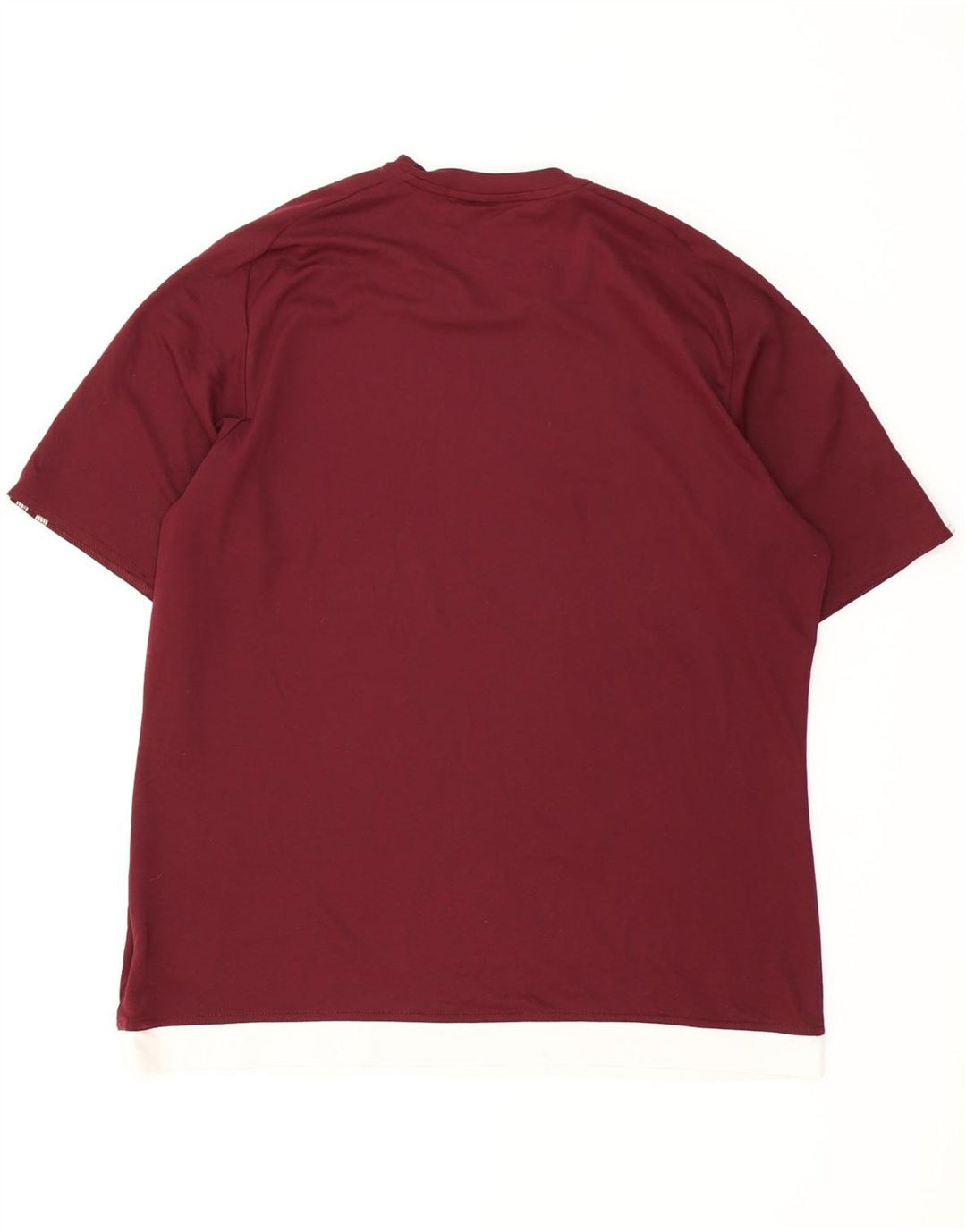 Adidas Mens Climalite T-Shirt Top Large Maroon Polyester