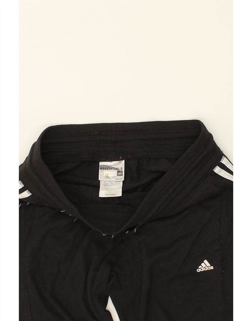 ADIDAS Womens Tracksuit Trousers Joggers UK 10 Small Black Polyester | Vintage Adidas | Thrift | Second-Hand Adidas | Used Clothing | Messina Hembry 