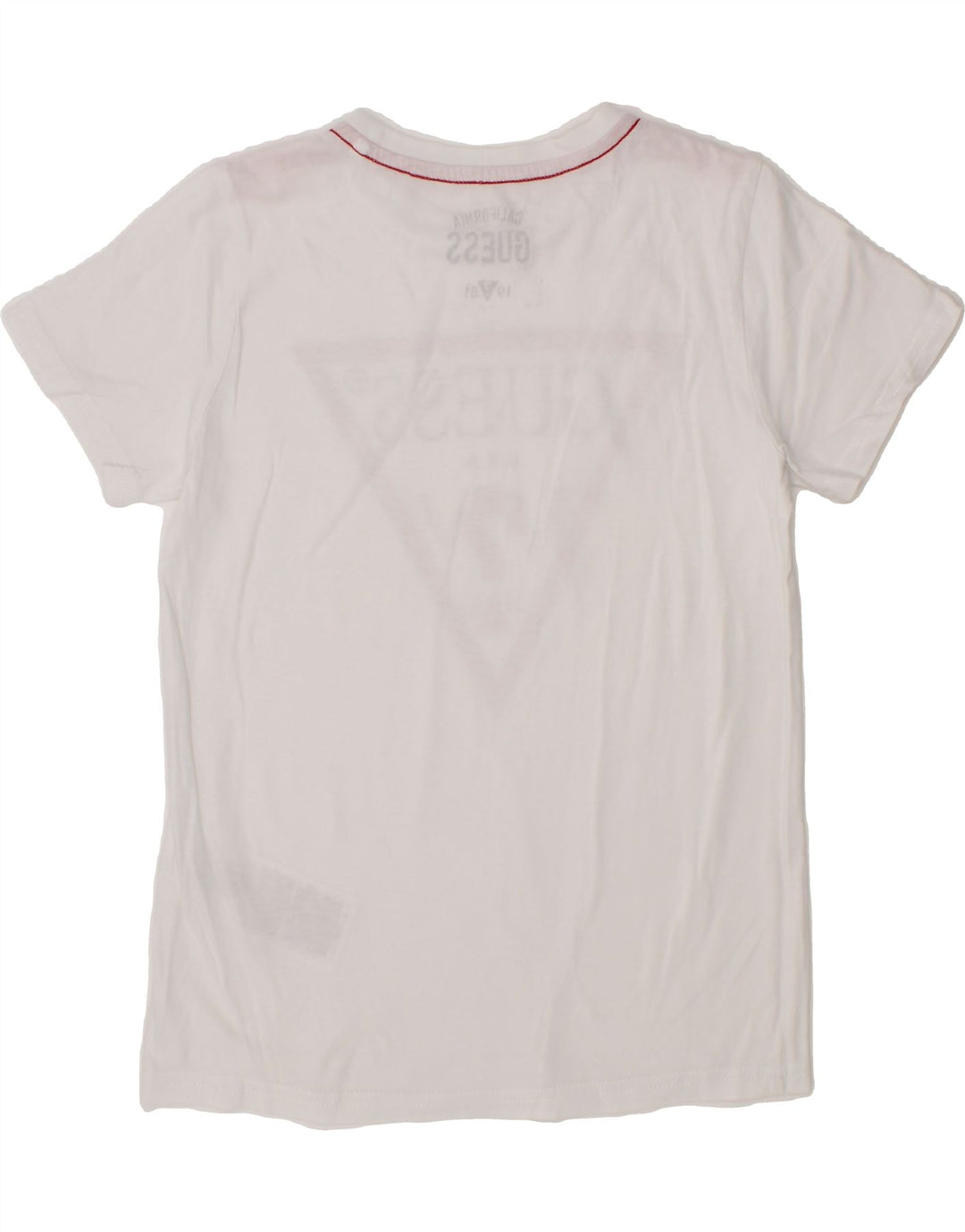GUESS Boys Graphic T-Shirt Top 7-8 Years White Cotton Vintage Guess and Second-Hand Guess from Messina Hembry 