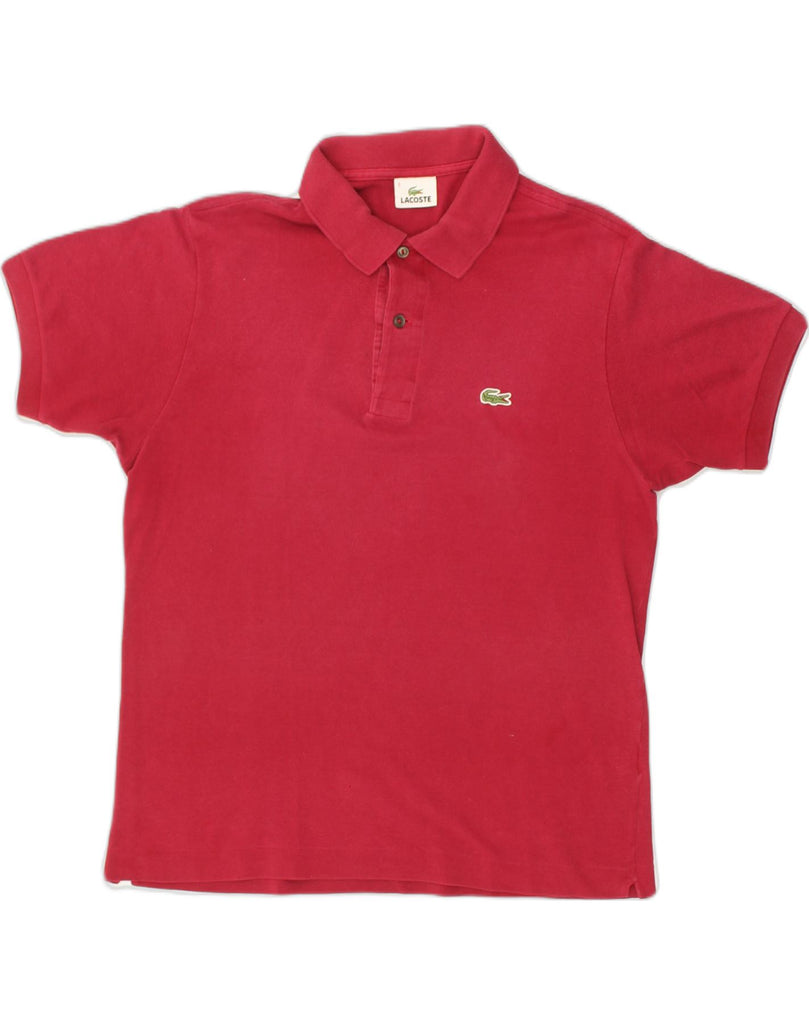 LACOSTE Mens Polo Shirt Size 3 Small Red Cotton | Vintage Lacoste | Thrift | Second-Hand Lacoste | Used Clothing | Messina Hembry 