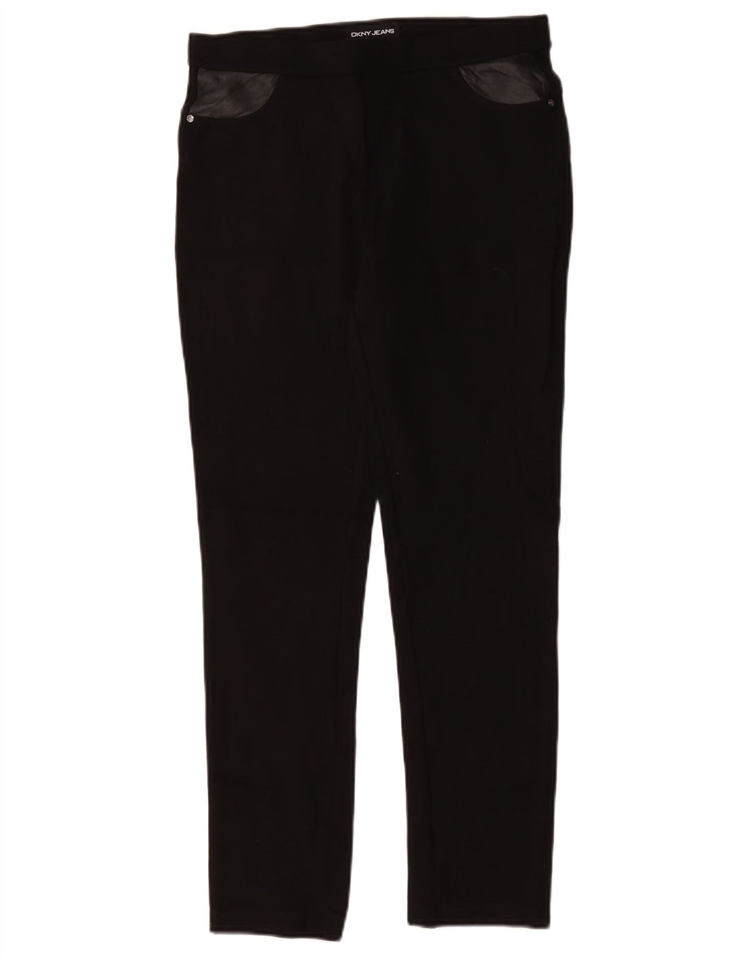 Dkny Womens Slim Casual Trousers Medium W30 L29 Black Viscose