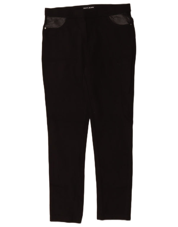 Dkny Womens Slim Casual Trousers Medium W30 L29 Black Viscose
