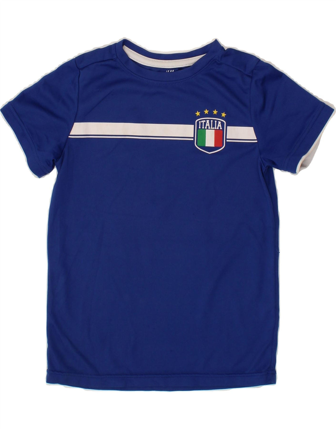 H&M Boys Italia Graphic T-Shirt Top 8-9 Years  Blue Polyester Vintage H&M and Second-Hand H&M from Messina Hembry 