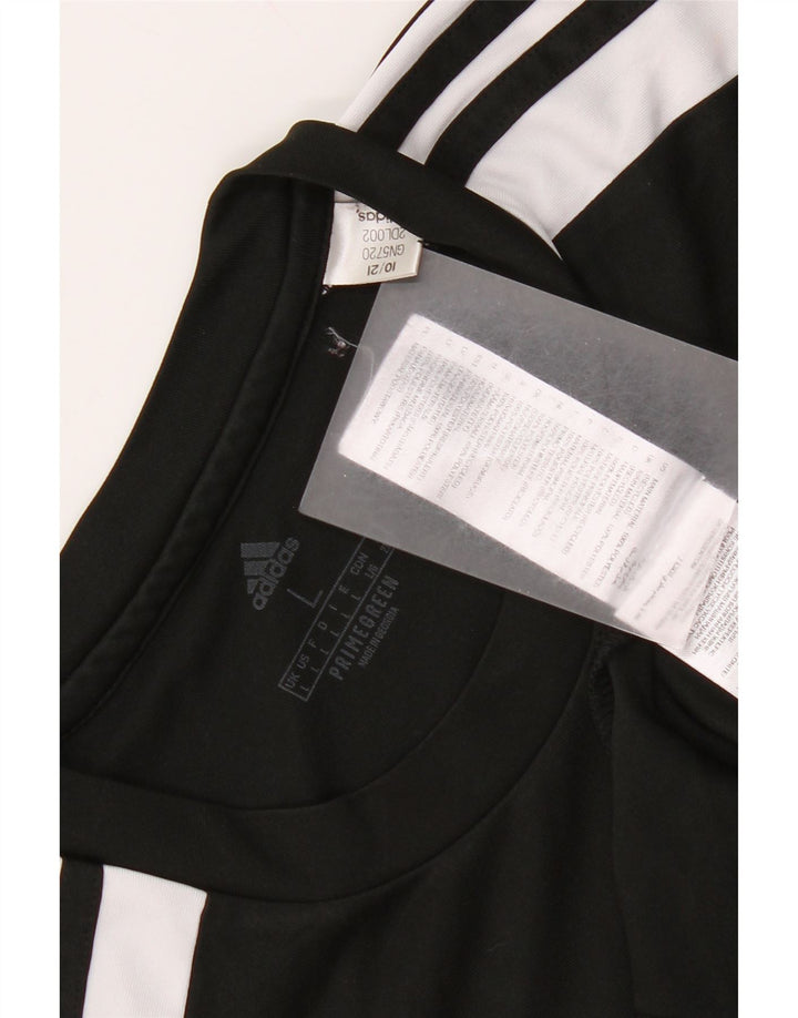 Adidas Mens Aeroready T-Shirt Top Large Black Colourblock Polyester