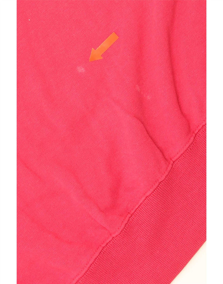 Champion Mens Zip Neck Sweatshirt Jumper Large Red