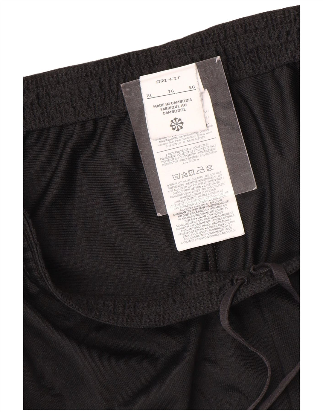 Nike Mens Dri Fit Tracksuit Trousers XL Black Polyester