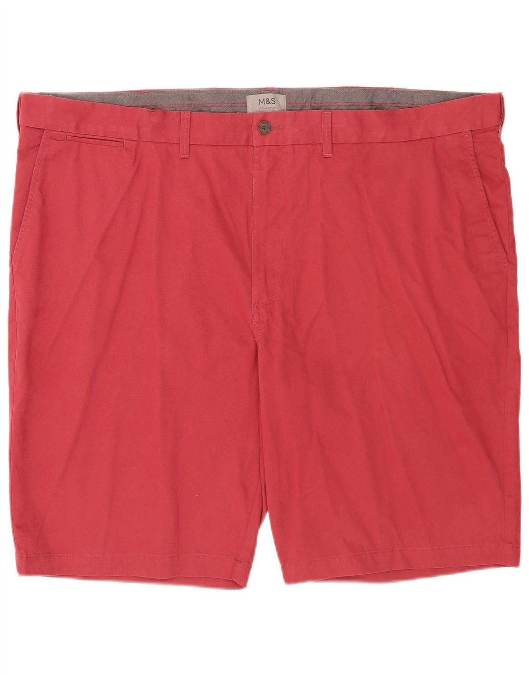 Marks & Spencer Mens Chino Shorts W48 4XL Red Cotton