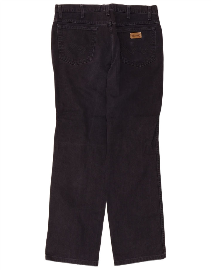 Wrangler Mens Straight Jeans W36 L32 Navy Blue Cotton