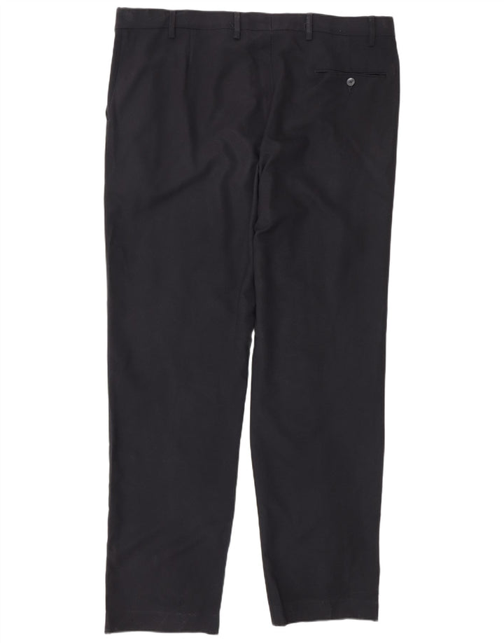 Marks & Spencer Mens Straight Regular Suit Trousers W40 L33 Navy Blue