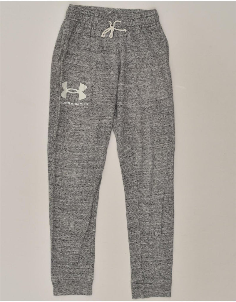 UNDER ARMOUR Mens Tracksuit Trousers Joggers Small Grey Flecked Cotton | Vintage Under Armour | Thrift | Second-Hand Under Armour | Used Clothing | Messina Hembry 