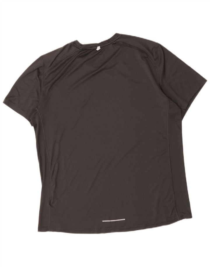 Nike Mens Dri Fit T-Shirt Top Medium Grey Polyester