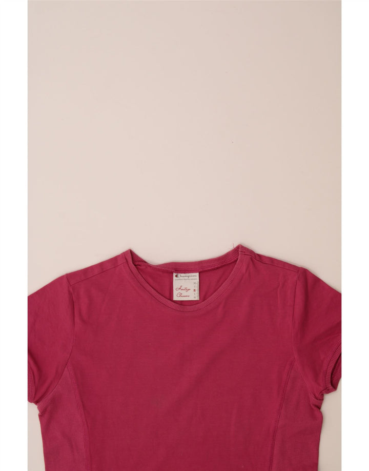 CHAMPION Girls Heritage Classics T-Shirt Top 9-10 Years Medium Pink Vintage Champion and Second-Hand Champion from Messina Hembry 