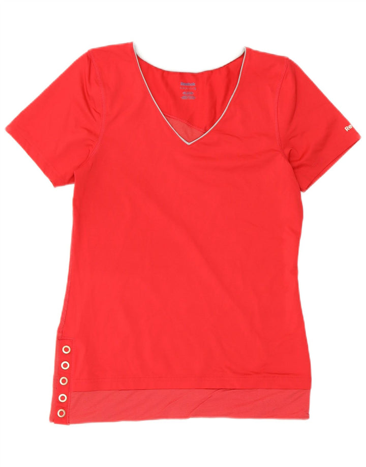 REEBOK Womens T-Shirt Top UK 12 Medium Pink Polyester