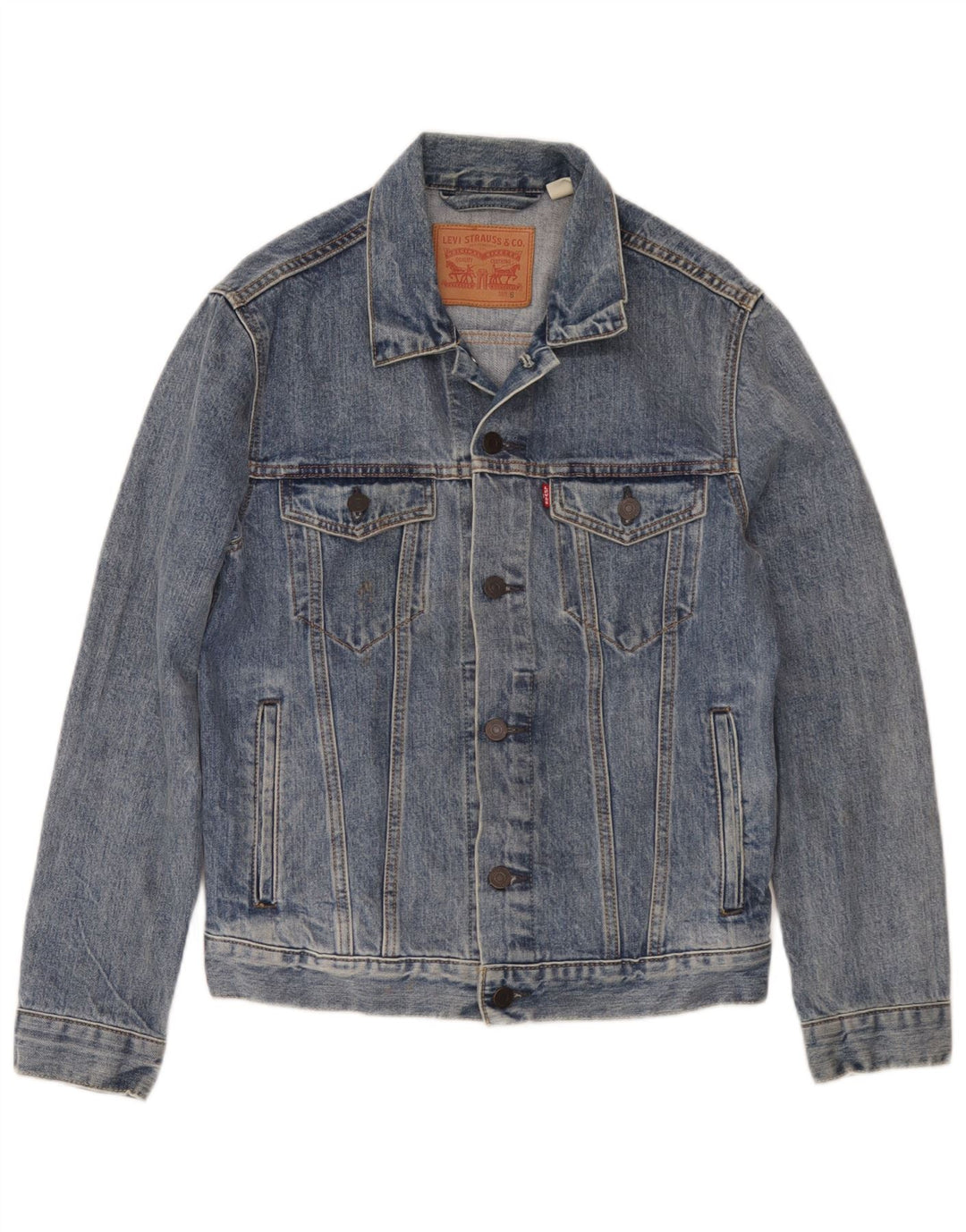 Levi's Womens Denim Jacket UK 10 Small Blue Cotton