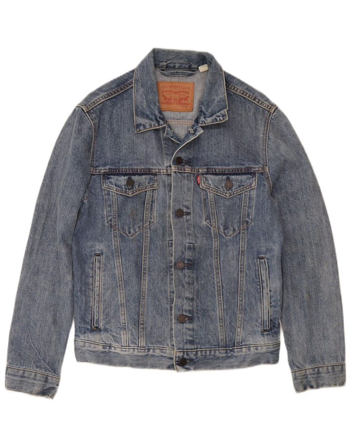 Levi's Womens Denim Jacket UK 10 Small Blue Cotton