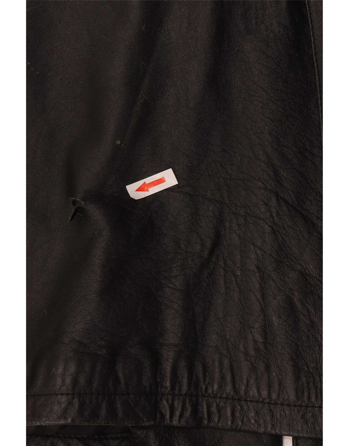 Sorbino Mens Leather Coat UK 44 2XL Black
