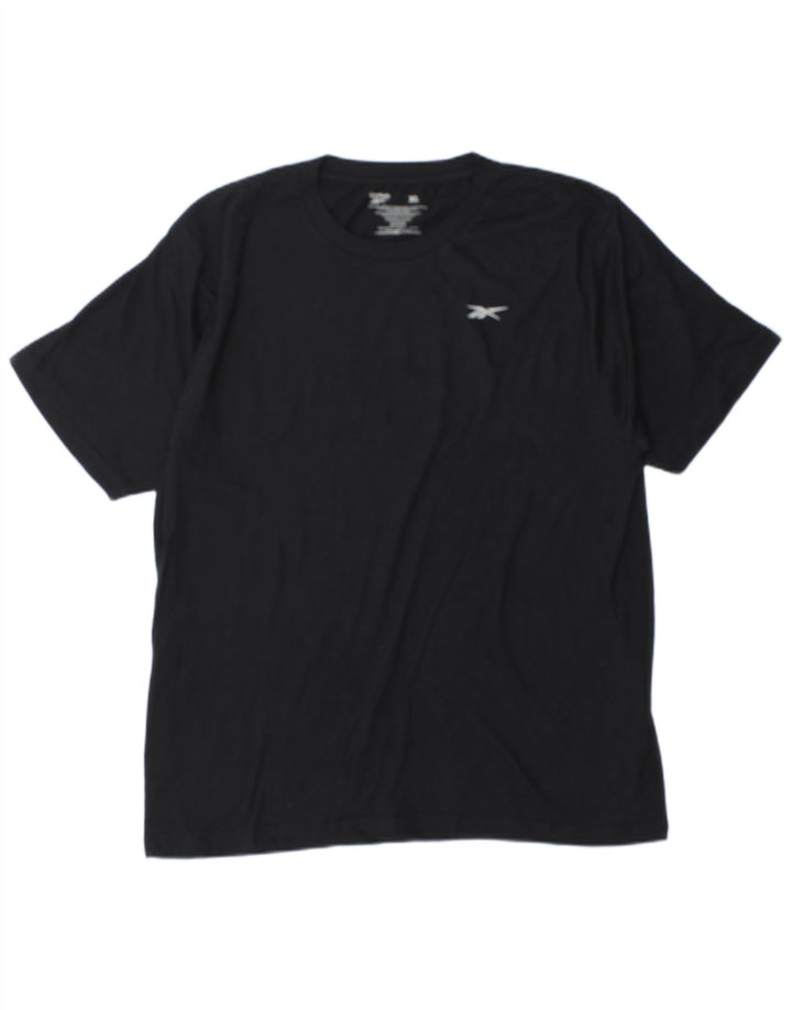 Reebok Mens T-Shirt Top XL Black Cotton