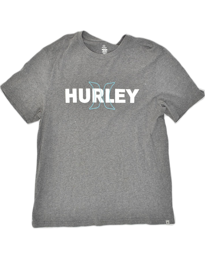 HURLEY Womens Graphic T-Shirt Top UK 18 XL Grey Cotton | Vintage Hurley | Thrift | Second-Hand Hurley | Used Clothing | Messina Hembry 