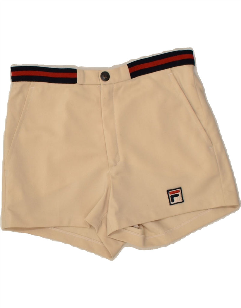 FILA Boys Chino Shorts 11-12 Years W24 Off White Polyester | Vintage Fila | Thrift | Second-Hand Fila | Used Clothing | Messina Hembry 