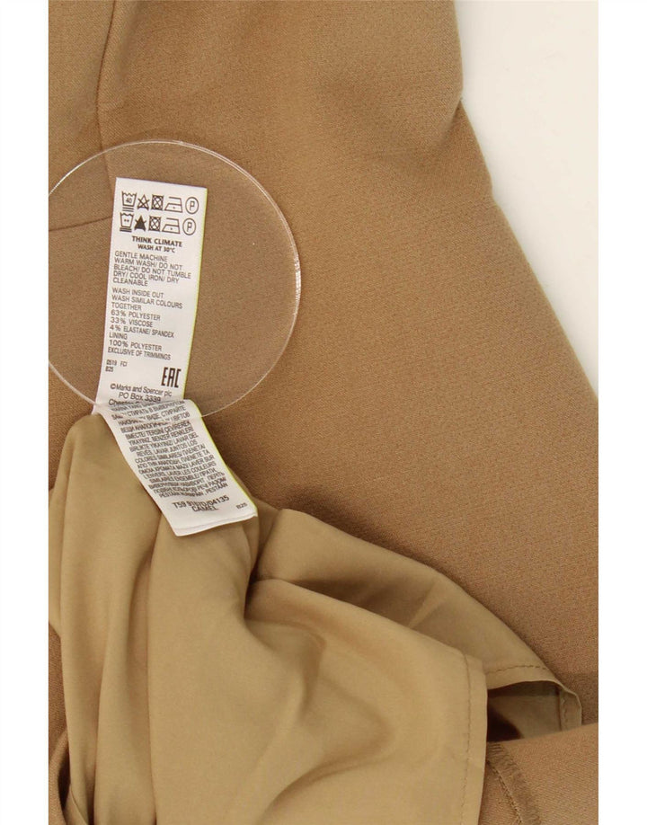Marks & Spencer Womens Off Shoulder Sheath Dress UK 12 Medium Beige
