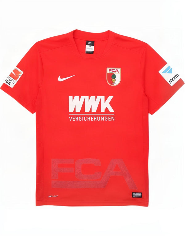 Nike Mens FC Augsburg Graphic T-Shirt Top Medium Red Polyester