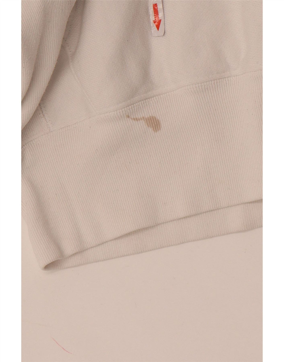 Champion Mens Hoodie Jumper Small White Cotton