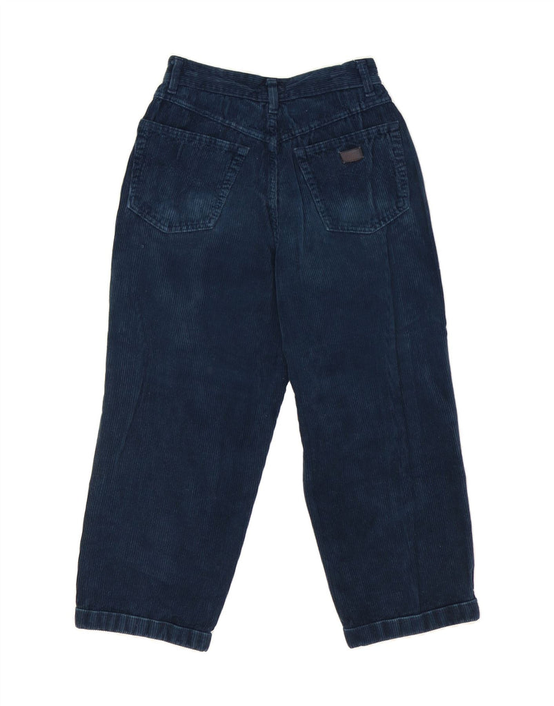 ENRICO COVERI Womens High Waist Capri Corduroy Trousers W31 L23 Navy Blue Vintage Enrico Coveri and Second-Hand Enrico Coveri from Messina Hembry 