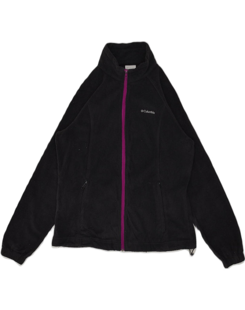 COLUMBIA Womens Fleece Jacket UK 16 Large Black Polyester | Vintage Columbia | Thrift | Second-Hand Columbia | Used Clothing | Messina Hembry 