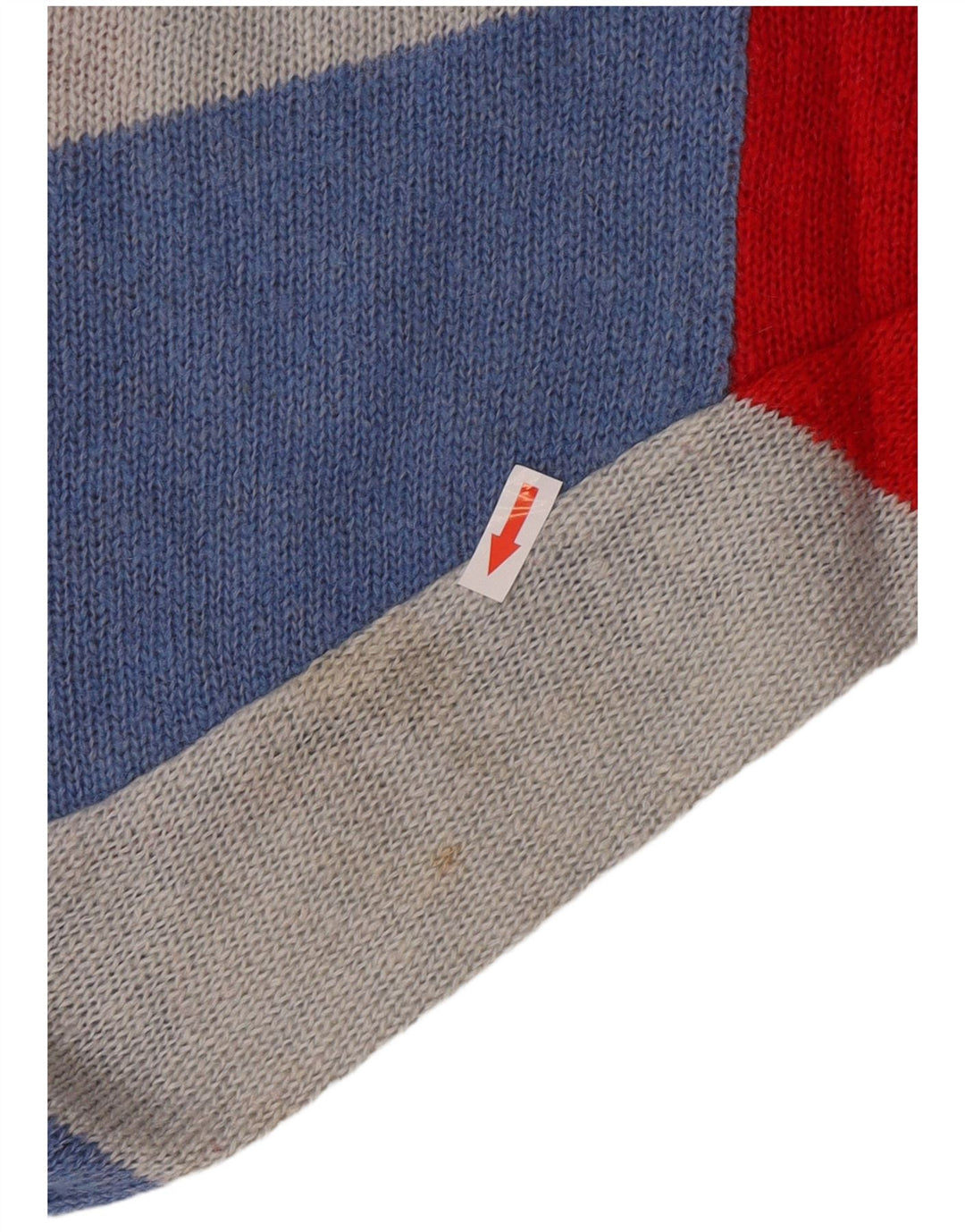 Vintage Mens Crew Neck Jumper Sweater Small Multicoloured Argyle/Diamond