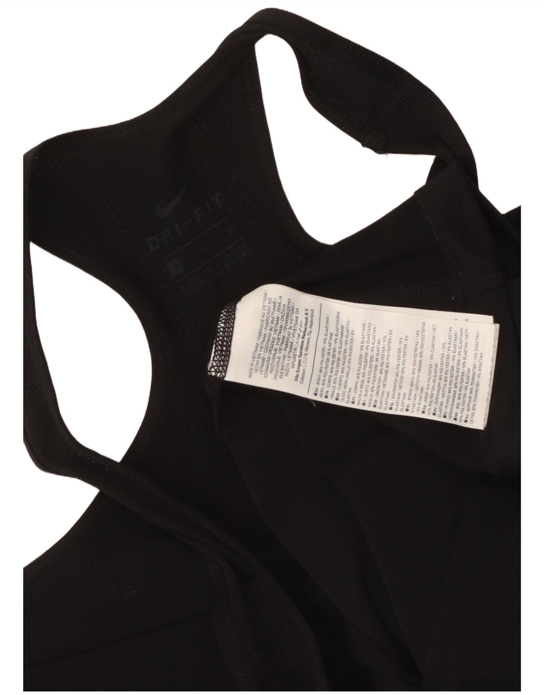 Nike Womens Graphic Vest Top UK 10 Small Black Polyester