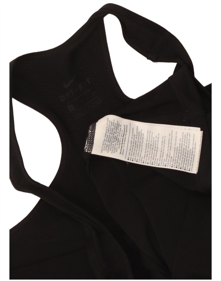 Nike Womens Graphic Vest Top UK 10 Small Black Polyester