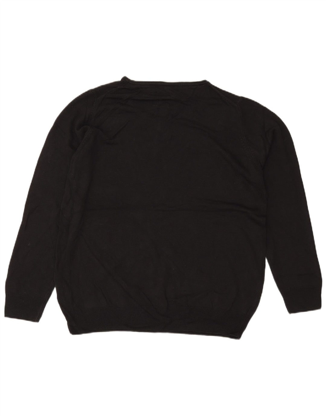 MARKS & SPENCER Womens Oversized Crew Neck Jumper Sweater UK 18 XL  Black