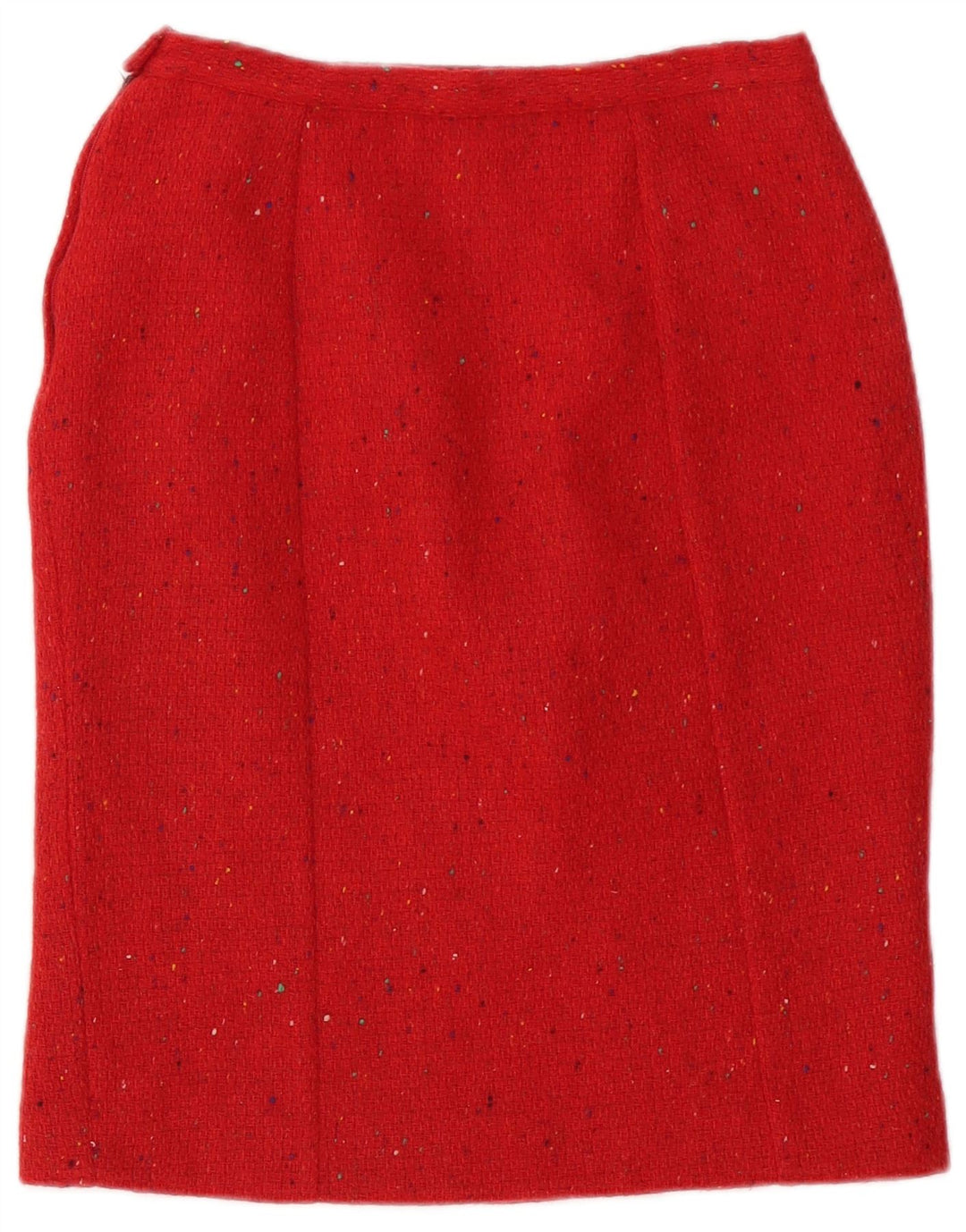 Cacharel Womens Pencil Skirt EU 40 Medium W26  Red Flecked Wool