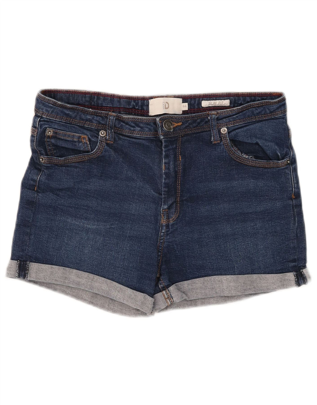 Dack's Womens Slim Fit Denim Shorts IT 44 Medium W28 Blue Cotton