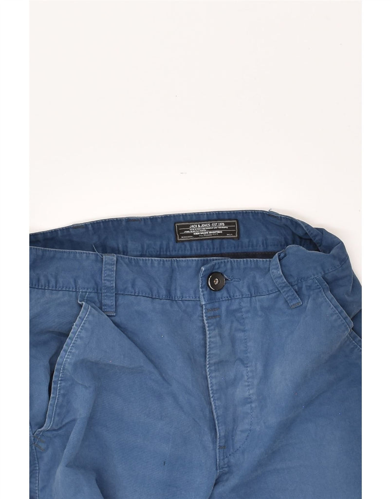 JACK & JONES Mens Slim Chino Trousers W32 L34  Blue Cotton | Vintage Jack & Jones | Thrift | Second-Hand Jack & Jones | Used Clothing | Messina Hembry 