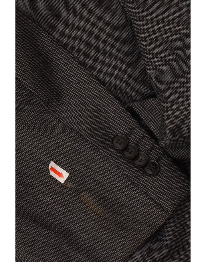 Marks & Spencer Mens 2 Button Blazer Jacket UK 46 XL Grey Wool