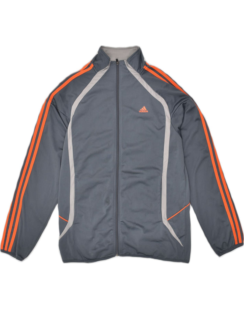 ADIDAS Mens Tracksuit Top Jacket Medium Grey Polyester | Vintage Adidas | Thrift | Second-Hand Adidas | Used Clothing | Messina Hembry 
