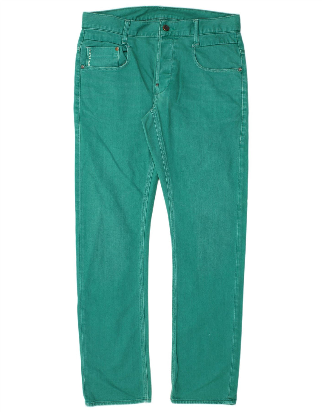 G-Star Mens Slim Jeans W33 L32 Green Cotton