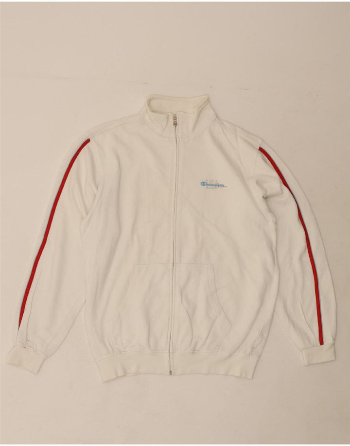CHAMPION Boys Tracksuit Top Jacket 13-14 Years XL White Cotton Vintage Champion and Second-Hand Champion from Messina Hembry 