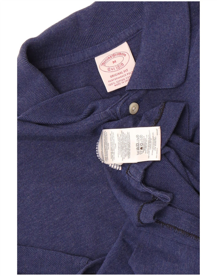 Brooks Brothers Mens Original Fit Polo Shirt Medium Blue Cotton