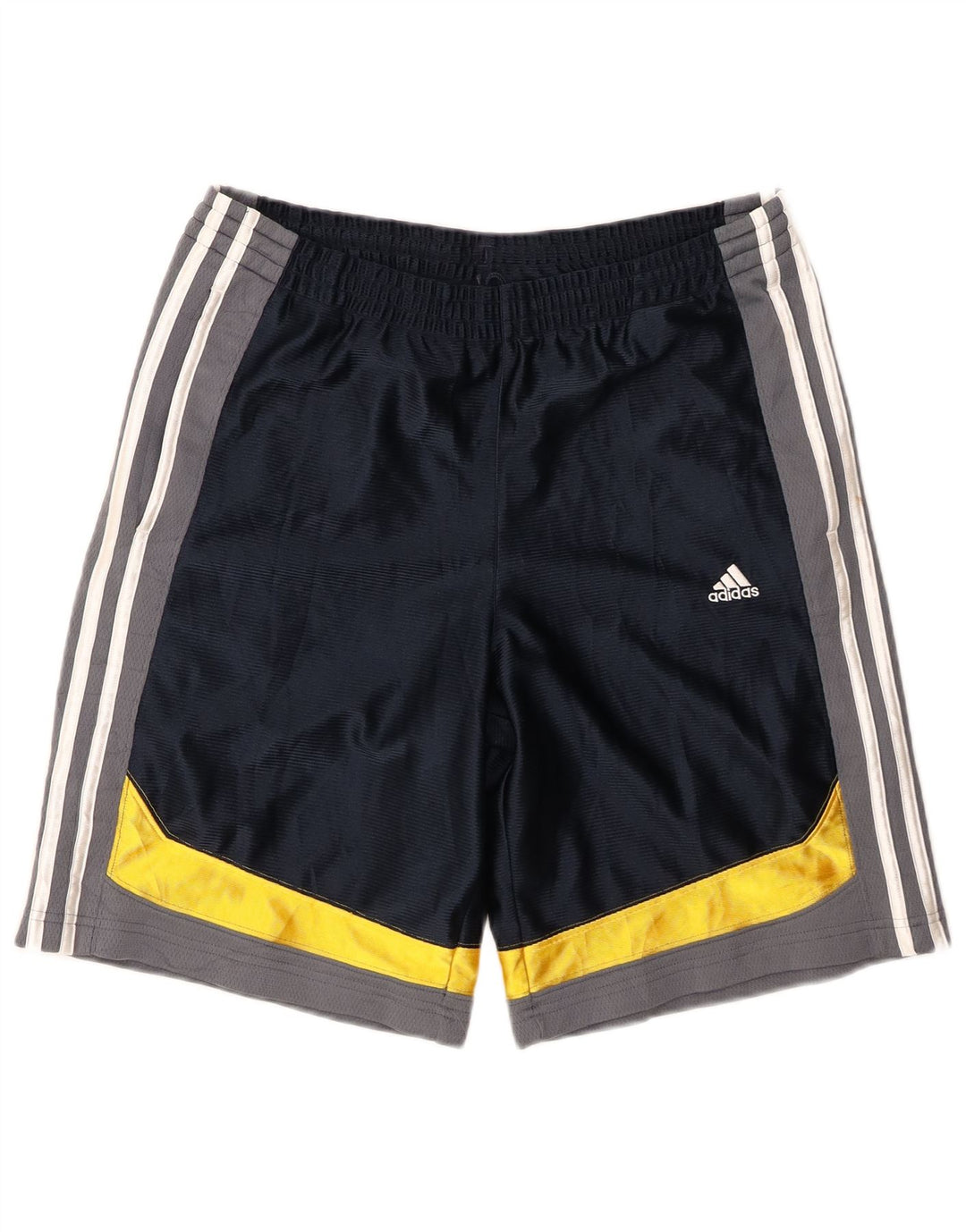 Adidas Boys Sport Shorts 15-16 Years Blue Colourblock Polyester